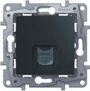 Legrand Etika 672641 Розетка компьютерная (RJ45, cat.5e, UTP, под рамку, скрытая установка, антрацит)