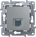 Legrand Etika 672453 Розетка компьютерная (RJ45, cat.6, UTP, под рамку, скрытая установка, алюминий)