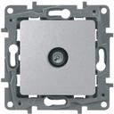 Legrand Etika 672463 Розетка телевизионная проходная (TV, под рамку, скрытая установка, алюминий)