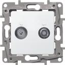 Legrand Etika 672257 Розетка телевизионная (TV+SAT, под рамку, скрытая установка, белая)