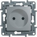 Legrand Etika 672434 Розетка (16 А, под рамку, шторки, скрытая установка, алюминий)