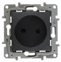 Legrand Etika 672634 Розетка (16 А, под рамку, шторки, скрытая установка, антрацит)