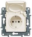 Legrand Etika 672332 Розетка с заземляющим контактом (16 А, под рамку, шторки, крышка, скрытая установка, слоновая кость)