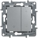 Legrand Etika 672418 Светорегулятор кнопочный (400 Вт, под рамку, скрытая установка, алюминий)