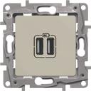 Legrand Etika 672394 Розетка USB (2xUSB, под рамку, скрытая установка, слоновая кость)