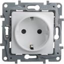 Legrand Etika 672231 Розетка с заземляющим контактом (16 А, безвинт. зажимы, под рамку, шторки, скрытая установка, белая)