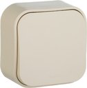 Legrand Quteo 782230 Выключатель одноклавишный (10 А, с возм. подсветки, в сборе, открытая установка, IP20, слоновая кость)