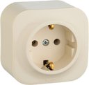 Legrand Quteo 782241 Розетка с заземляющим контактом (16 А, в сборе, открытая установка, слоновая кость)