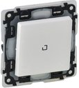 Legrand Valena Life 752161 Выключатель одноклавишный (10 А, IP44, под рамку, подсветка, с/у, белый)
