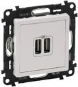 Legrand Valena Life 753412 Розетка USB (2xUSB, под рамку, скрытая установка, белая)