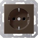 Jung A500 A1520MO Розетка с заземляющим контактом (16 А, под рамку, скрытая установка, мокко)