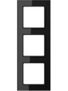 Jung A creation AC583GLSW Рамка 3-постовая (универсальная, стекло, черная)