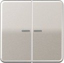 Jung CD500 CD595KO5PT Клавиша двойная с линзой (платина)