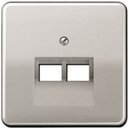 Jung CD500 CD569-2UAPT Крышка розетки телефонной/компьютерной (2xRJ11/RJ45, платина)