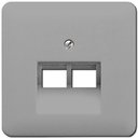Jung CD500 CD569-2UAGR Крышка розетки телефонной/компьютерной (2xRJ11/RJ45, серая)