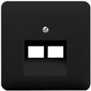 Jung CD500 CD569-2UASW Крышка розетки телефонной/компьютерной (2xRJ11/RJ45, черная)