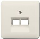 Jung CD500 569-2UA Крышка розетки телефонной/компьютерной (2xRJ11/RJ45, слоновая кость)