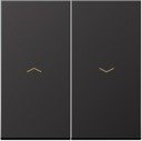 Jung LS metal AL2995PD Клавиша двойная для жалюзи (dark)