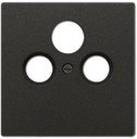 Jung LS metal AL2990SATD Крышка розетки телевизионной (TV+Radio+SAT, dark)