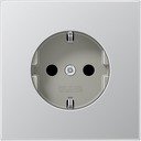Jung LS metal AL2520 Розетка с заземляющим контактом (16 А, под рамку, скрытая установка, алюминий)