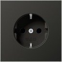 Jung LS metal AL2520AN Розетка с заземляющим контактом (16 А, под рамку, скрытая установка, антрацит)