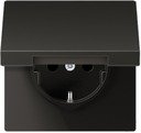 Jung LS metal AL1520KLAN Розетка с заземляющим контактом (16 А, под рамку, крышка, скрытая установка, антрацит)