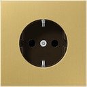 Jung LS metal ME2520KIC Розетка с заземляющим контактом и шторками (16 А, под рамку, скрытая установка, латунь)