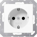 Jung A1520KIWW Розетка с заземляющим контактом (16 А, под рамку, шторки, скрытая установка, белая)