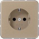 Jung CD500 CD521GB Розетка с заземляющим контактом (16 А, под рамку, винт. клеммы, скрытая установка, бронза)