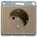 Jung SL500 SL521GB Розетка с заземляющим контактом (16 А, под рамку, винт. клеммы, скрытая установка, бронза)