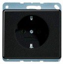 Jung SL500 SL521KISW Розетка с заземляющим контактом (16 А, под рамку, шторки, винт. клеммы, скрытая установка, черная)