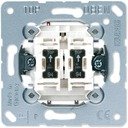 Jung 505U5 Выключатель двухклавишный с двумя лампами тлеющего разряда (10 А, подсветка, механизм, с/у)