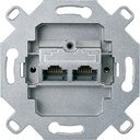 Jung UAE8-8UPOK5 Розетка компьютерная (2xRJ45, cat.5, механизм, скрытая установка)