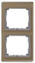 Jung SL500 SL582GB Рамка 2-постовая (вертикальная, золотая бронза)