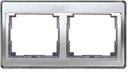 Jung SL500 SL5820SI Рамка 2-постовая (горизонтальная, серебро)