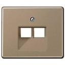 Jung SL500 SL569-2UAGB Крышка розетки телефонной/компьютерной (2xRJ11/RJ45, золотая бронза)