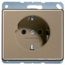 Jung SL500 SL520KIGB Розетка с заземляющим контактом (16 А, под рамку, шторки, скрытая установка, золотая бронза)