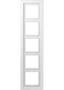 Jung LS-design LSD985WW Рамка 5-постовая (универсальная, белая)