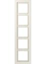 Jung LS-design LSD985W Рамка 5-постовая (универсальная, слоновая кость)