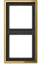 Jung LS990 GO2982 Рамка 2-постовая (универсальная, имитация золота)