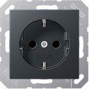 Jung A1520BFANM Розетка с заземляющим контактом (16 А, под рамку, ударопрочная, скрытая установка, матовый антрацит)