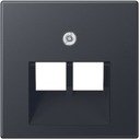 Jung A500 A569-2BFPLUAANM Крышка розетки телефонной/компьютерной (2xRJ11/RJ45, матовый антрацит)