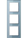 Jung A creation AC583GLBLGR Рамка 3-постовая (универсальная, стекло, серо-голубая)