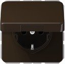 Jung CD500 CD1520BFKLBR Розетка с заземляющим контактом (16 А, под рамку, крышка, скрытая установка, коричневая)