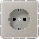 Jung CD500 CD1520PT Розетка с заземляющим контактом (16 А, под рамку, скрытая установка, платина)