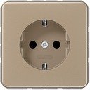 Jung CD500 CD1520KIGB Розетка с заземляющим контактом (16 А, под рамку, шторки, скрытая установка, бронзовая)