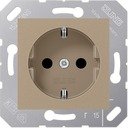 Jung CD500 CD5120BFBB Розетка для откидной крышки с заземляющим контактом (16 А, под рамку, скрытая установка, бронзово-бежевая)