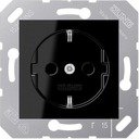 Jung CD500 CD5120BFSW Розетка для откидной крышки с заземляющим контактом (16 А, под рамку, скрытая установка, черная)