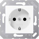 Jung CD500 CD5120BFWW Розетка для откидной крышки с заземляющим контактом (16 А, под рамку, скрытая установка, белая)