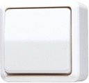 Jung AP600 606AWW Выключатель одноклавишный (10 А, с возм. подсветки, в сборе, открытая установка, белый)